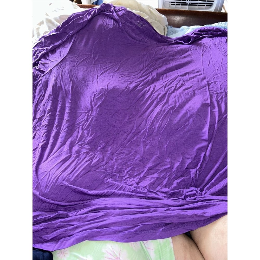NWT CATHERINES PURPLE ACTIVE TOP WITH TWIST SHIRT SLEEVE 5x